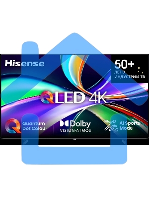Телевизор Hisense 85'' 85E7Q черный QLED UHD 60Hz Smart TV