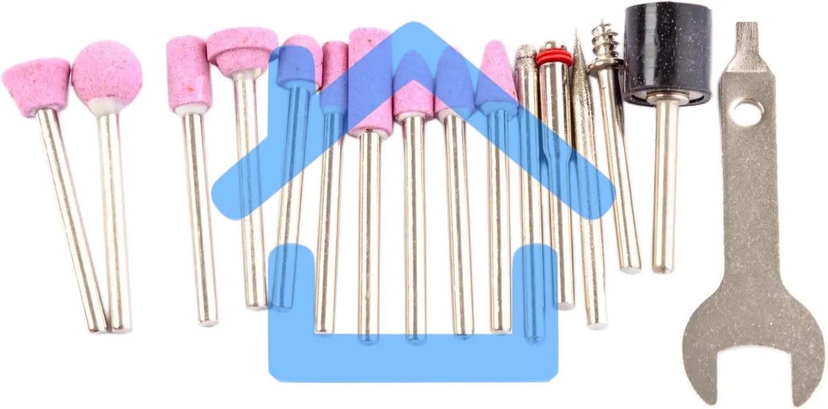 Машина прямая шлифовальная RD-MG150. 150Вт; 10000-32000 об/мин; диаметр цанг 2,3/3,2 мм; набор 100 насадок; вес- 0,8кг