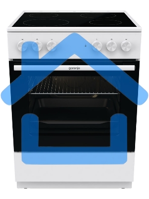 Плита электрическая Gorenje GEC6A11WG белый, конфорок 4 шт, духовка 65 л, 60 см x 85 см x 60 см