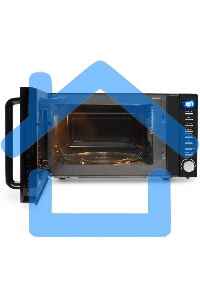 Микроволновая печь Hyundai HYM-D3034 черный/хром 20л 700Вт кнопки, поворотный механизм