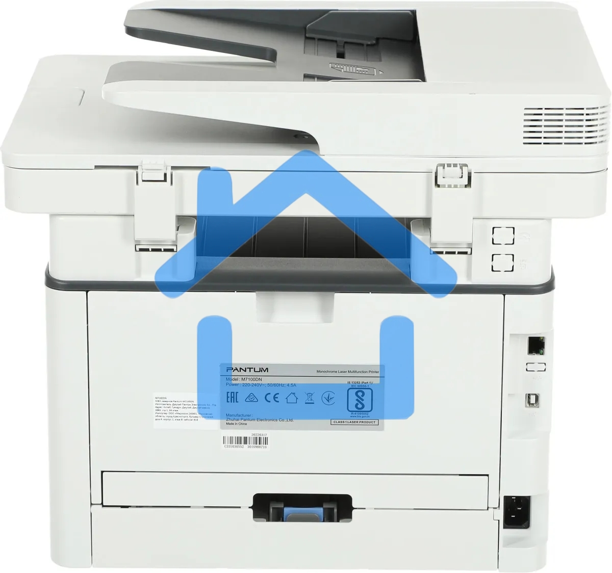 МФУ лазерное Pantum M7100DN, A4, ч/б, печ. до 33 стр/мин., скан. до 24 стр/мин., 1200x1200dpi, USB, RJ-45