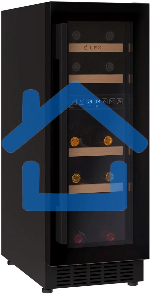 Винный шкаф LEX LWD3017BL dual zone 1-нокамерн. черный