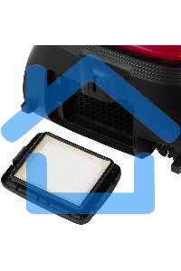 Пылесос Sharp ECKB19RR, красный/черный, 350/1900 Вт, уборка сухая, пылесборник мешок 2.3 л