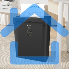 Шредер Deli ET015 черный (секр.P-4) фрагменты 5лист. 10лтр. пл.карты