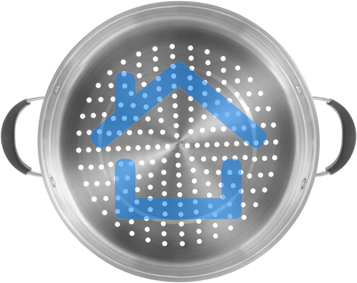 Кастрюля-пароварка Rondell RDS-1815, 30.4л, 32см, с крышкой, сталь