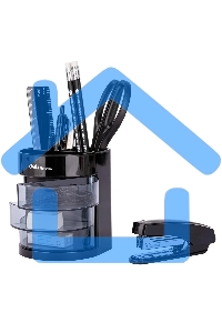 Настольный набор Deli E38253 (12 предметов) пластик, черный