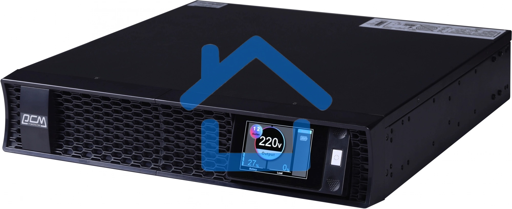 Источник бесперебойного питания Powercom Next, On-Line, 3000VA/3000W, Rack/Tower, 8*IEC320-C13 + 2*C19, LCD, Serial+USB, SmartSlot, подкл. доп. Батарей (2027233)