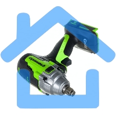 Гайковерт ударный аккумуляторный GreenWorks GD24IW400 24В, без АКБ и ЗУ (3802907)