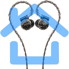 Наушники вкладыши Fiio FD3 1.2м черный/медный проводные в ушной раковине