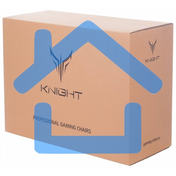 Кресло игровое Knight ARMOR черный/оранжевый, ромбик, эко.кожа, с подголовником, крестовина металл