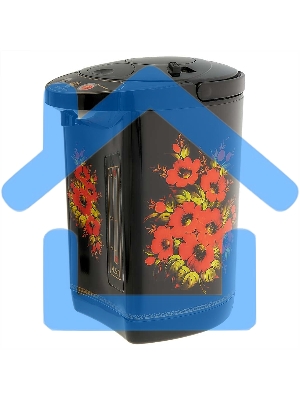 Термопот ВАСИЛИСА ВА-5007 Жостово Объем 4,5 л. Мощность в режиме кипячения 900 Вт. Мощность в режиме поддержания температуры воды 30 Вт. Внутренняя емкость из нержавеющей стали. Вращение корпуса на основании на 360°. Шкала уровня воды. Световые индикаторы