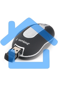 Мышь беспроводная Gembird MUSW-600 черный, 1200 dpi, радиоканал, USB, кнопки - 3