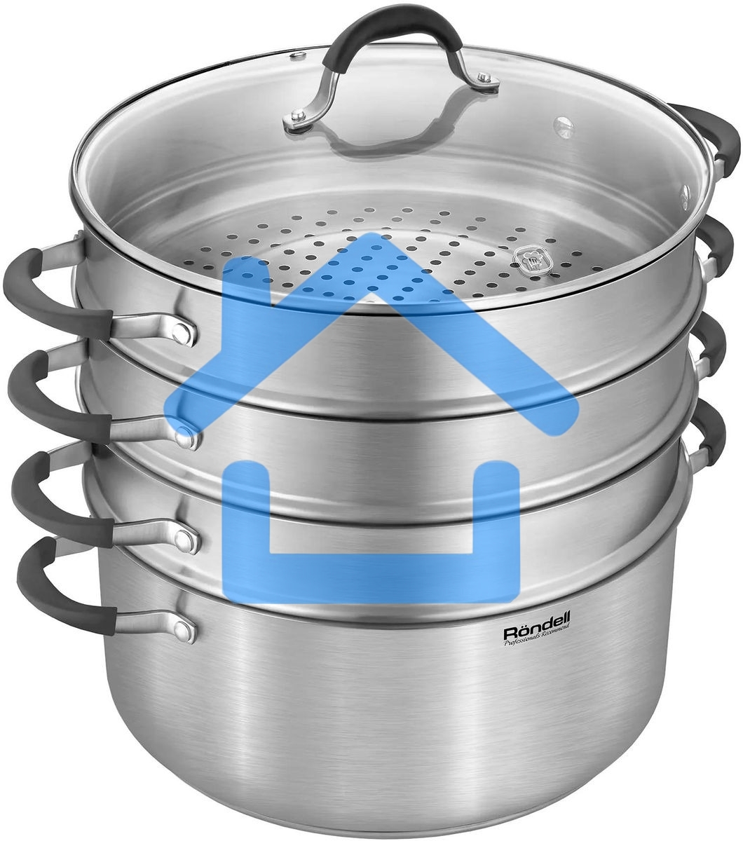 Кастрюля-пароварка Rondell RDS-1815, 30.4л, 32см, с крышкой, сталь