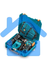 Дрель-шуруповерт Bort BAB-16U, Аккумуляторная, 16.8В, 2 АКБ, Кейс