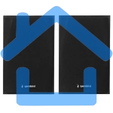 Акустическая система Gembird SPK-201, черный МДФ,2х2,5 Вт, регулятор громкости, USB