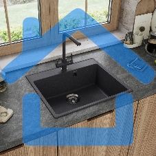 Кухонная мойка Maunfeld Perla 580 MFQS-580DGR темно-серый