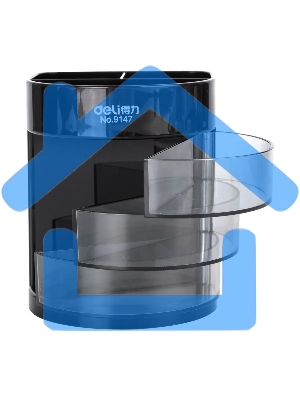 Настольный набор Deli E38253 (12 предметов) пластик, черный