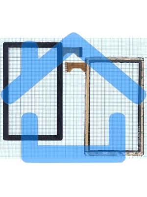 Сенсорное стекло (тачскрин) MJK-0098. черное