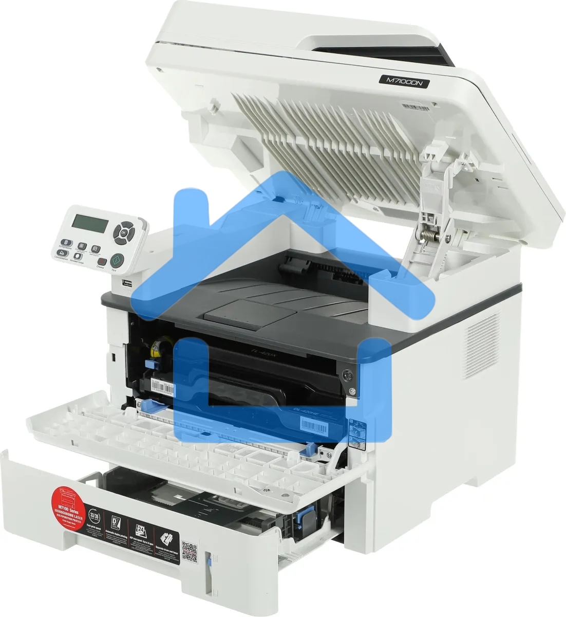 МФУ лазерное Pantum M7100DN, A4, ч/б, печ. до 33 стр/мин., скан. до 24 стр/мин., 1200x1200dpi, USB, RJ-45