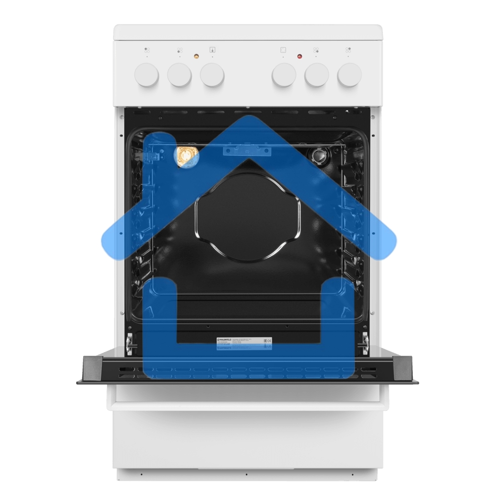 Плита электрическая Maunfeld MEC55CW07 белый, конфорок 4 шт, духовка 60 л, 50 см x 85 см x 60 см