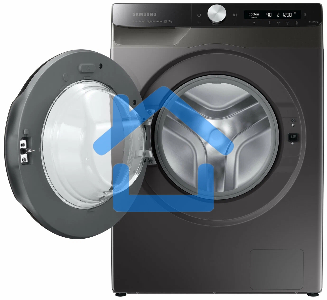 Стиральная машина Samsung WW80AG6S28AX/LD серая, загрузка фронтальная 8кг, 1200 об/мин., класс: A
