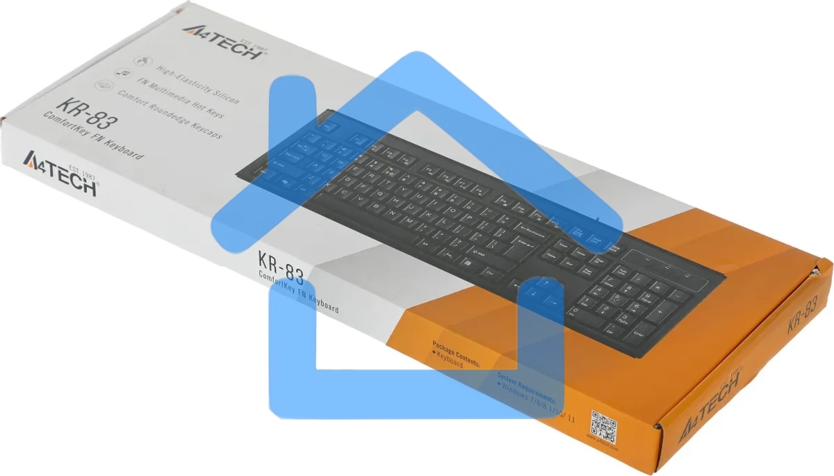 Клавиатура A4Tech KR-83 проводная, USB, черный