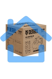 Компрессор DLS750/6 безмасляный малошумный 750 Вт, 140 л/мин,ресивер 6 л Denzel