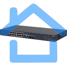 Коммутатор Dahua DH-CS4218-16ET-135 (L2) 16x100Мбит/с 2xКомбо (1000BASE-T/SFP) 16PoE 135W управляемый