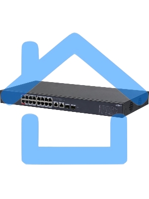 Коммутатор Dahua DH-CS4218-16ET-135 (L2) 16x100Мбит/с 2xКомбо (1000BASE-T/SFP) 16PoE 135W управляемый