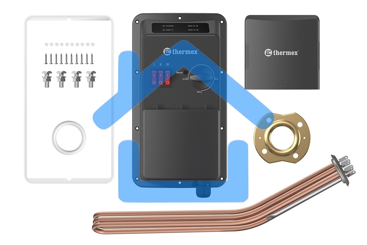 Панель управления в сборе с тэном 6 кВт
