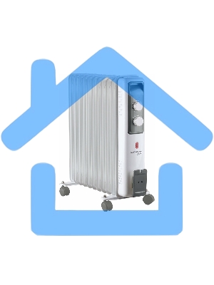 Обогреватель масляный ENGY EN-2611 Cube (11 секций) белый, 2500 Вт, 25 м2, термостат