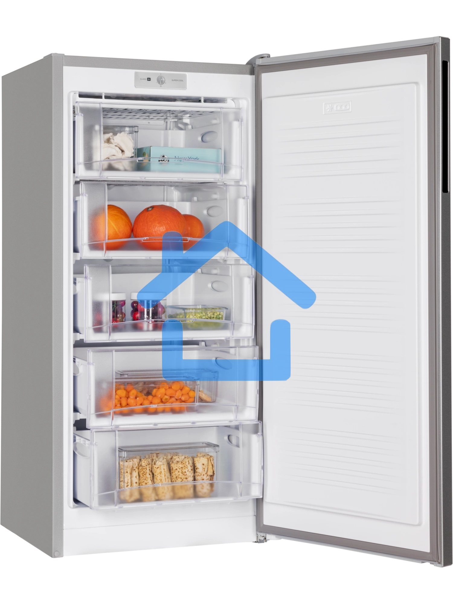 Морозильная камера NordFrost DF 263 SAP серебристый, 150л, 5 ящиков