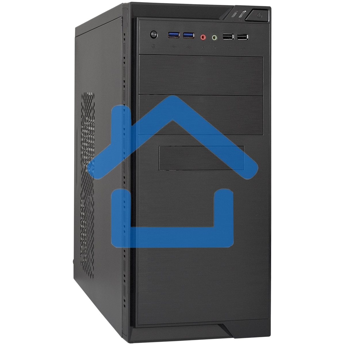 Компьютерный корпус Minitower ExeGate MA-372UX Black, mATX <без БП> 2*USB+2*USB3.0, Audio