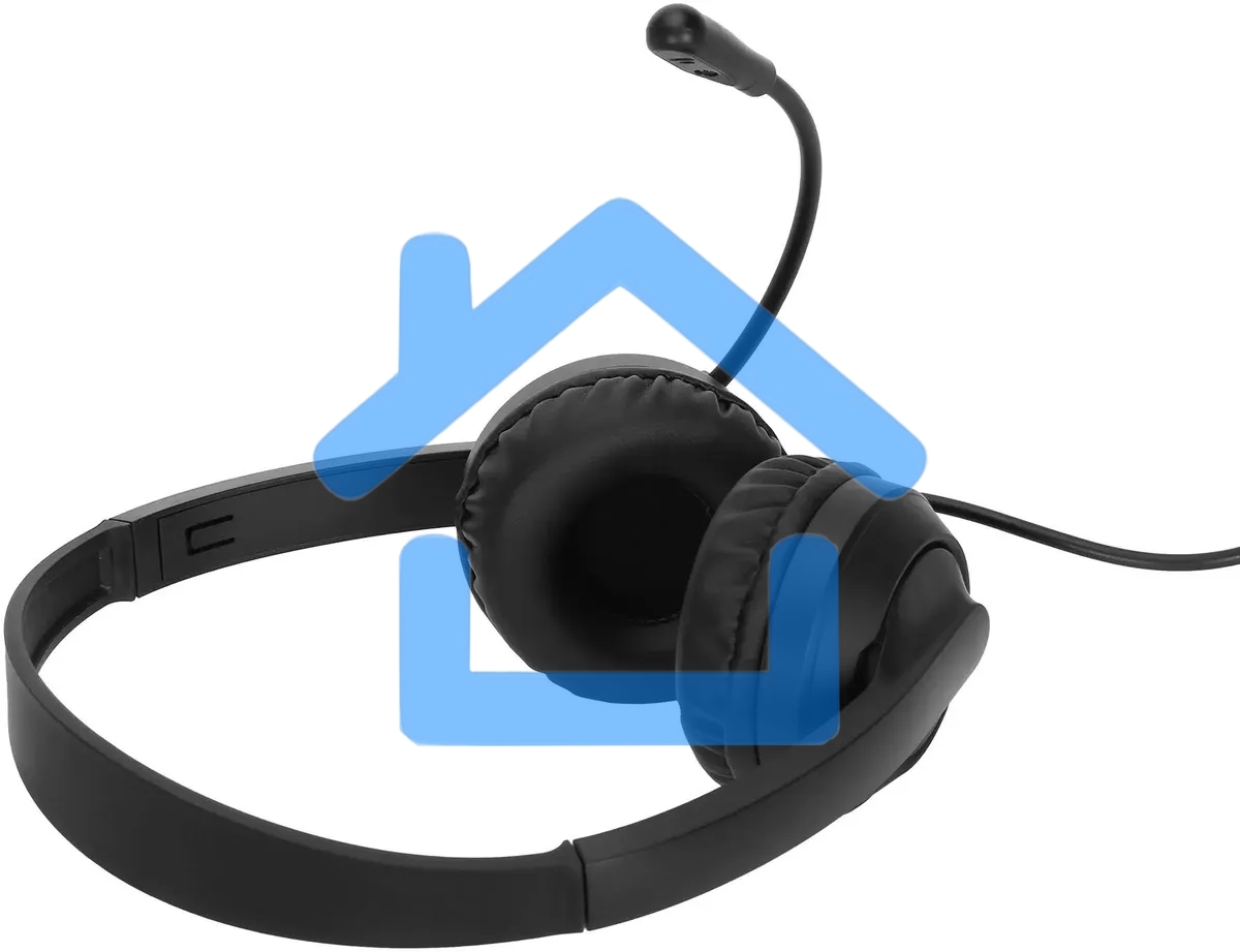 Наушники с микрофоном Оклик HS-M500 черный 1.8м накладные оголовье (1900379)