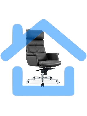 Кресло руководителя Cactus CS-LBK-AMSTERDAM кожа, крестов. алюминий