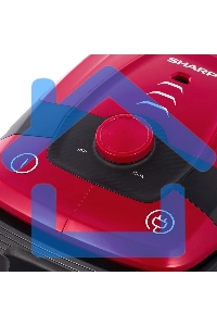 Пылесос Sharp ECKB19RR, красный/черный, 350/1900 Вт, уборка сухая, пылесборник мешок 2.3 л