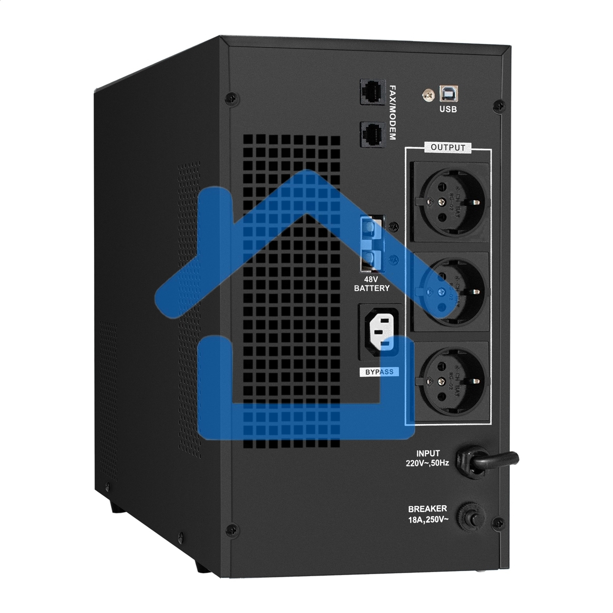 Комплект ИБП EX295990RUS + батарея 45Aч EX285666RUS 4шт (инвертор, синус, для котла) ExeGate SineTower SZ-3000.LCD.AVR.3SH.1C13.RJ.USB <3000VA/2400W, чистый синусоида, LCD дисплей, AVR, 3*Schuko+1*C13, RJ45/11, USB, линейно-интерактивный, черный> + батаре