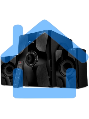 Акустическая система SVEN MS-315 2.1 черные (2x13W + 20W, Bluetooth, ПДУ, USB flash, LED-дисплей, FM-радио)