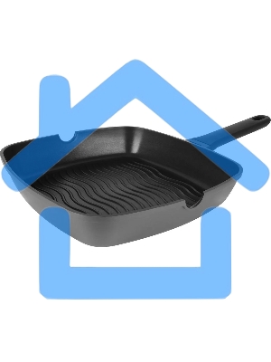 Сковорода-гриль Rondell Zorro RDA-1454 квадратная 28см покрытие: TriTitan ручка несъемная (без крышки) графитовый