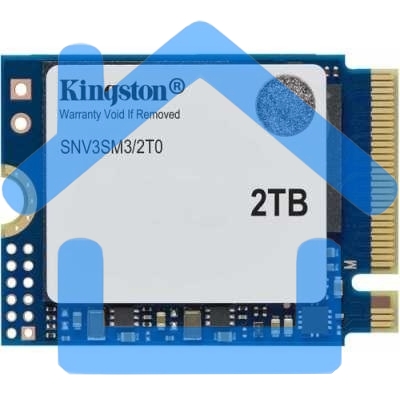 Накопитель SSD Kingston NV3, 2000Gb, M.2(22x30мм), NVMe, PCIe 4.0 x4, 3D TLC, R/W 6000/5000Mb/s, TbW 640, DWPD 0.2 (60 мес)