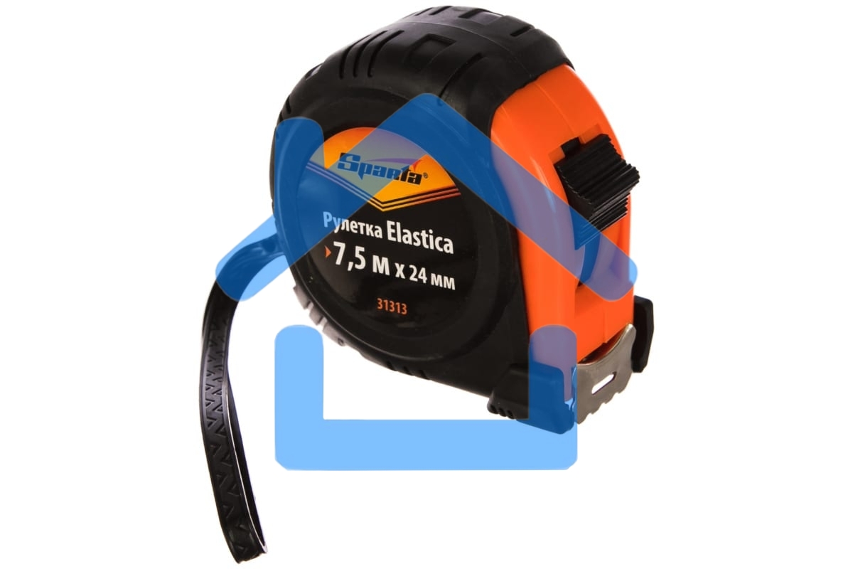 Рулетка Elastica, 7.5 м х 24 мм, обрезиненный корпус Sparta