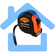 Рулетка Elastica, 7.5 м х 24 мм, обрезиненный корпус Sparta