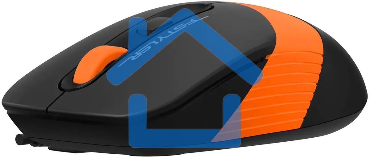 Мышь проводная A4Tech Fstyler FM10S черный/оранжевый, 1600 dpi, USB, кнопки - 4