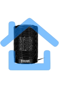 Тепловентилятор керамический Denzel DTFC-1200S, черный, 600/1200 Вт, 12 м2, 3 режима, термостат