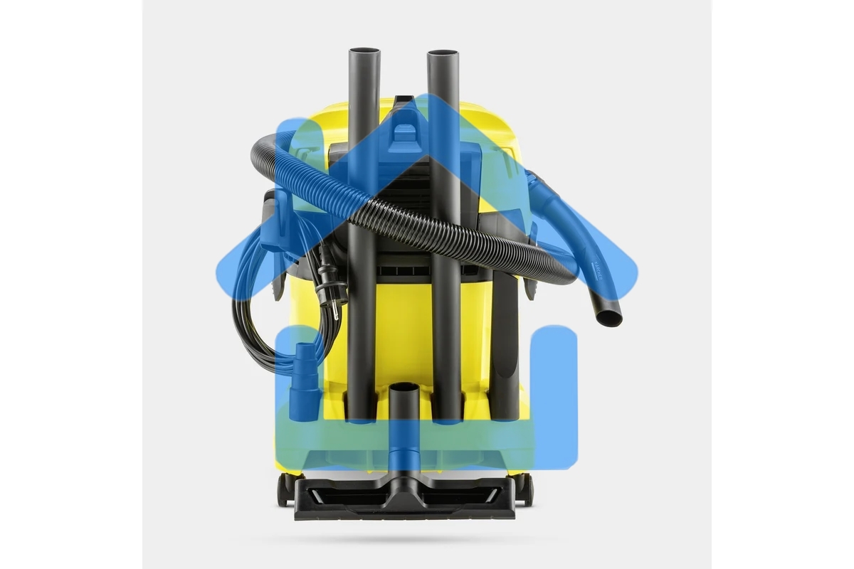 Строительный пылесос Karcher WD 4 P V-20/5/22 желтый, 1000 Вт, уборка сухая/сбор воды/выдув, пылесборник мешок/контейнер, 20 л