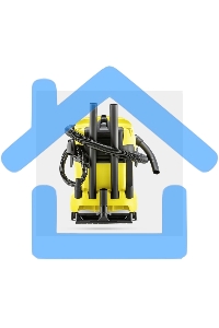 Строительный пылесос Karcher WD 4 P V-20/5/22 желтый, 1000 Вт, уборка сухая/сбор воды/выдув, пылесборник мешок/контейнер, 20 л