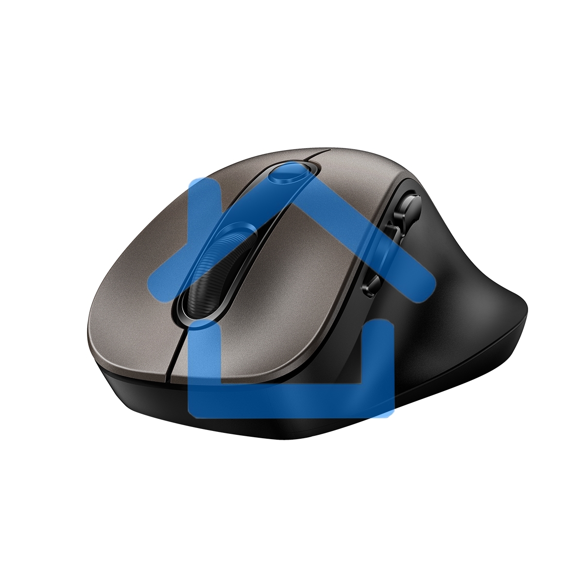 Мышь беспроводная Genius Ergo 9000S шампань титановый, 2400 dpi, радиоканал, USB, кнопки - 6