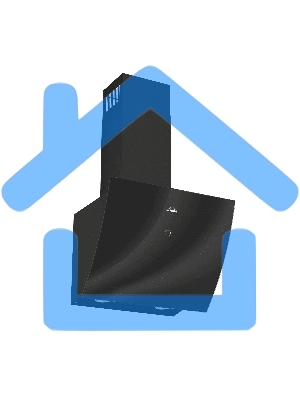 Вытяжка каминная Elikor Wave BK 50 черный, 50 см, 750 куб. м/ч, 56 дБ