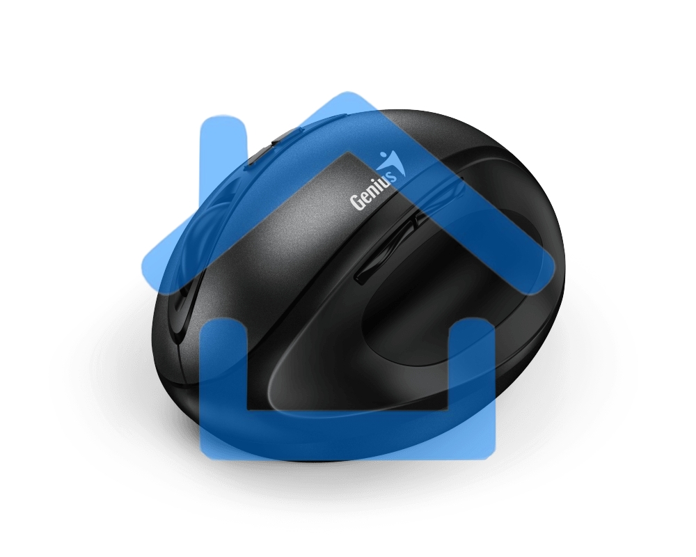 Мышь беспроводная Genius Ergo 8300S черный, 1600 dpi, радиоканал, USB, кнопки - 7