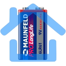 Батарейки Maunfeld PRO Long Life Alkaline 9V(6LR61) MB9-BL1, блистер 1 шт.
